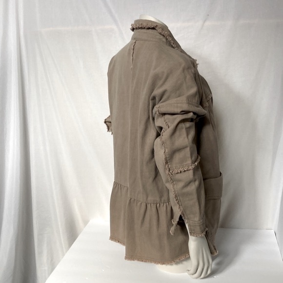 DEMOCRACY Jeans Women’s Brown Denim Open Jacket Size Médium Frayed Detai… - Picture 5 of 8